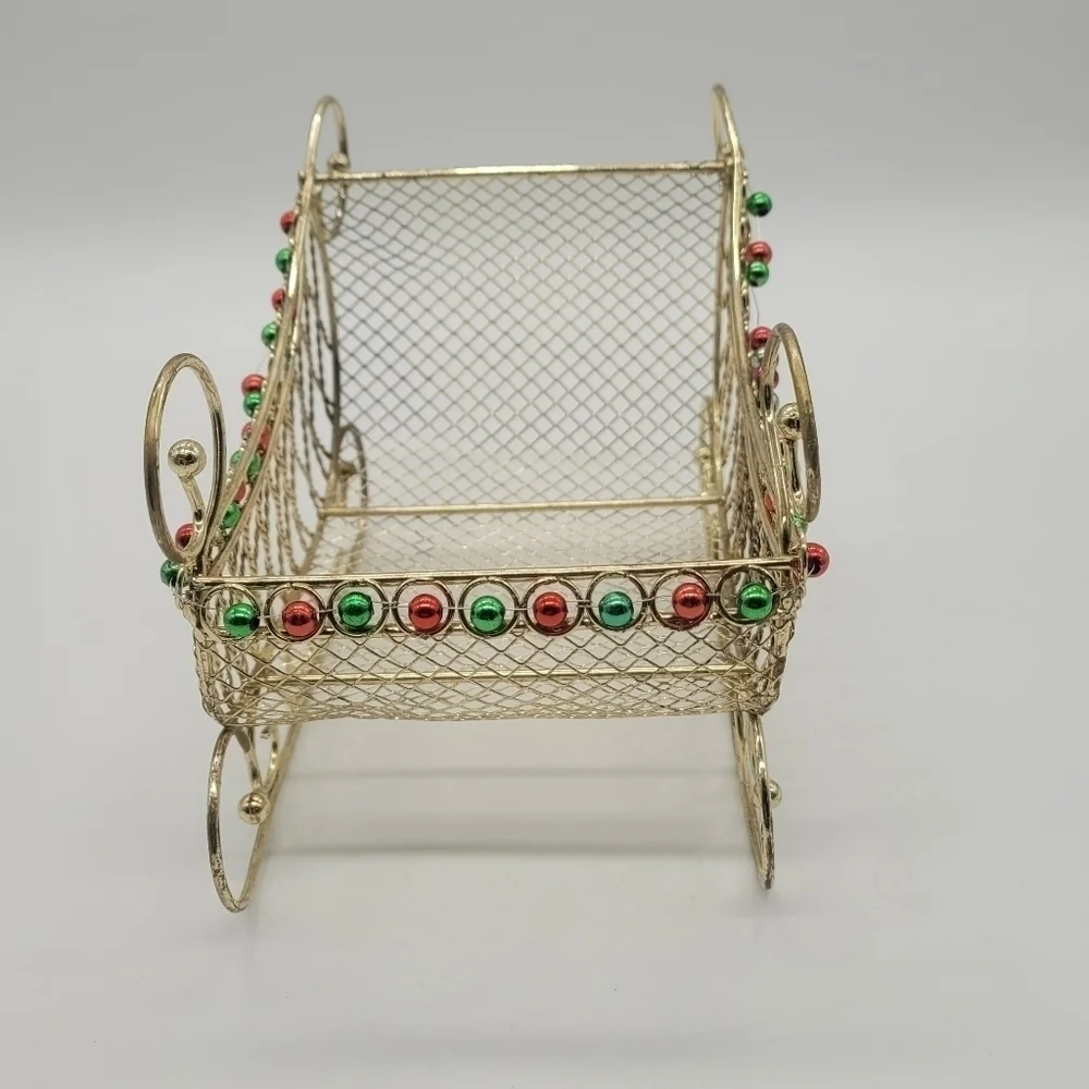 Christmas Wire Gold Sleigh​​​